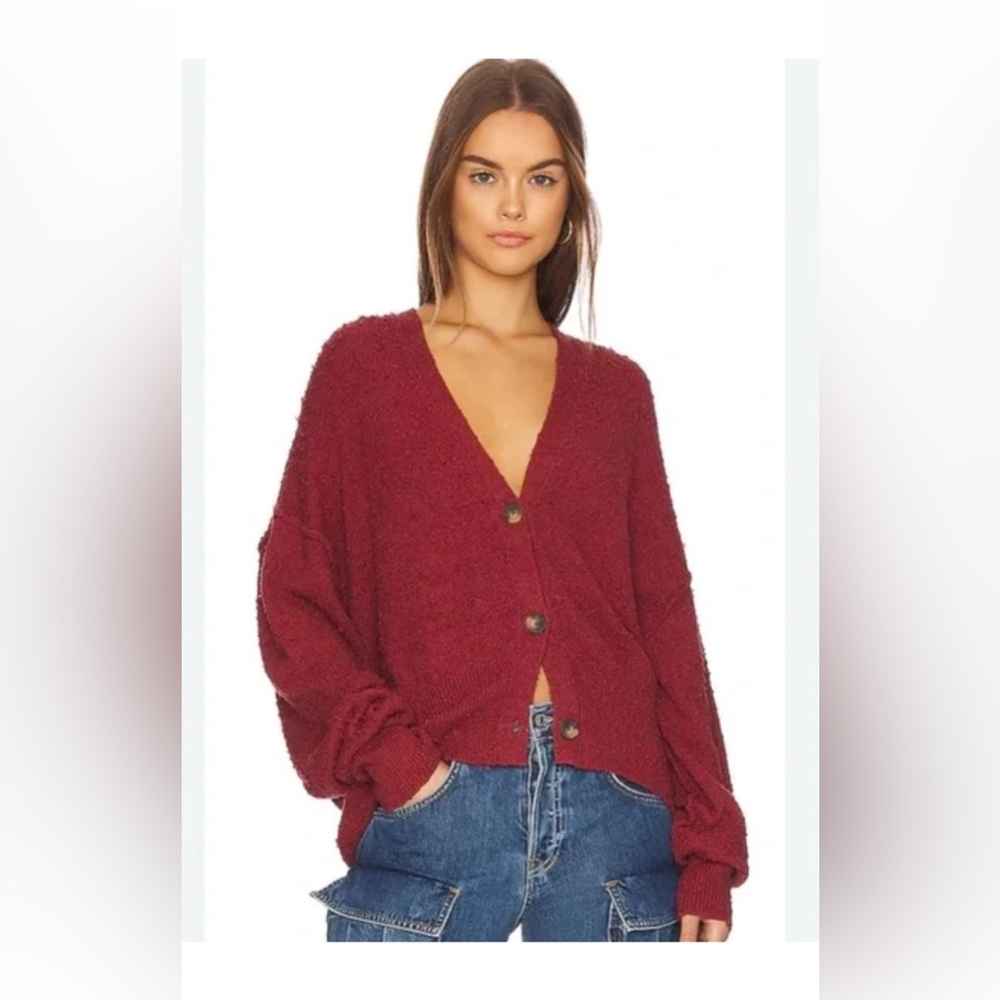 Free People Found My Friend Cardi in Deep Mocha woman’s size M